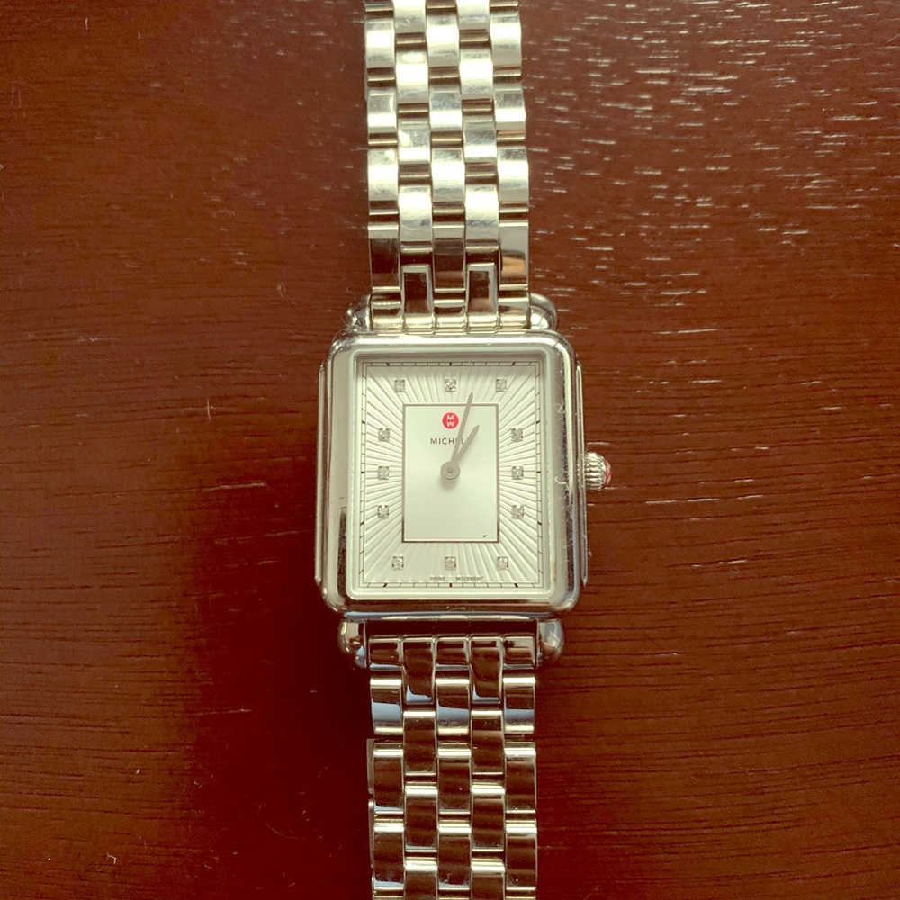 Michele 30mm Deco II Bracelet Watch w/ Diamonds